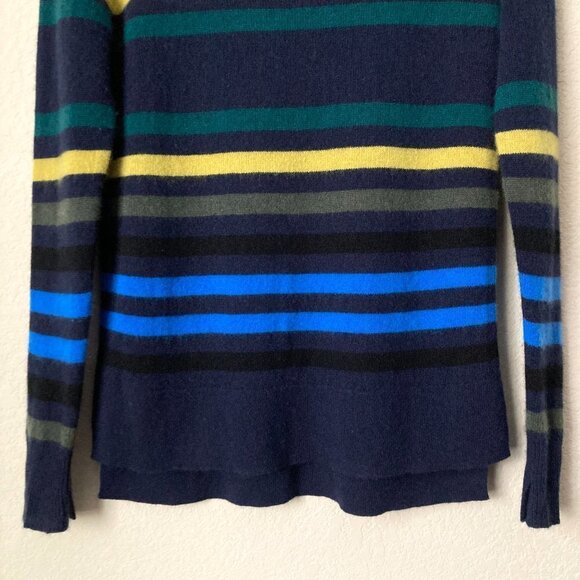 Halogen 100% Cashmere Striped Essential Sweater - Picture 3 of 8